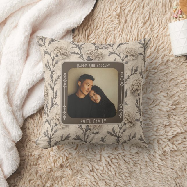 Eleganta Föräldrar Bröllopsjubileum Kastkudde Kudde (Filt)