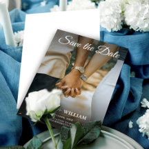 Eleganta fotosparande datum förvarning bröllopsinb