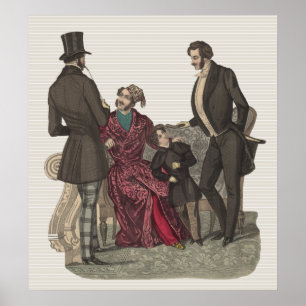 Eleganta gentlemän av den Biedermeier perioden Poster