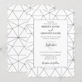 Eleganta Geometriska Mönster Bröllopsinbjudningar Inbjudningar