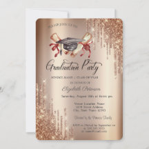 Eleganta glitterdroppar, examenshatt diplom examen
