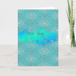 Eleganta, glitteriga silver snöflingor helgkort