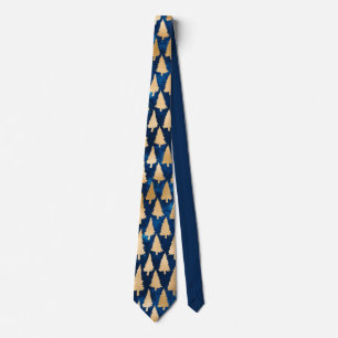 Eleganta Glittrande Guld Julgranar Högtid Xmas Slips
