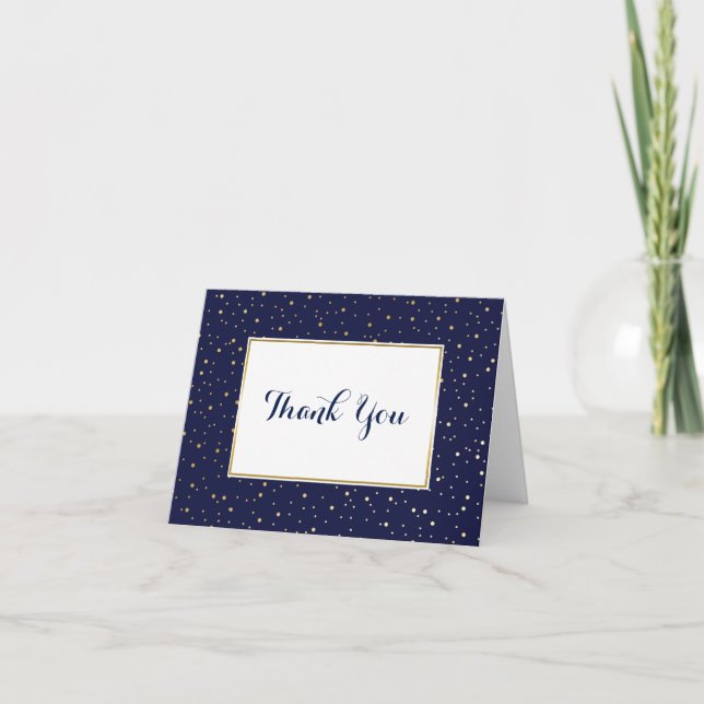 Eleganta glittrande stjärnor Midnight Blue Tack Kort (Framsida)