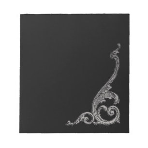 Eleganta Goth virvlar runt design Anteckningsblock