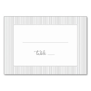 Eleganta Grå Minimalistiska Linjer Bordsnummer