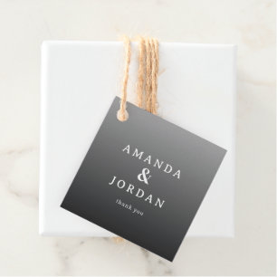 Eleganta grå minimalistiska namn gåvor etiketter