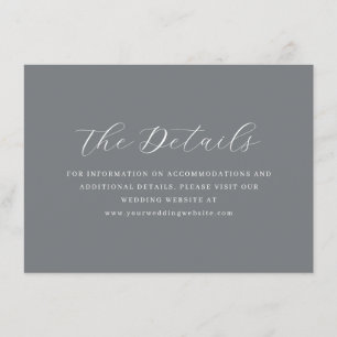 Eleganta grå typografiska detaljer tilläggskort