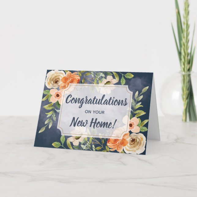 Eleganta gratulationer på ditt nya hem kort (Framsida)