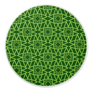 Eleganta gröna geometriska mönster knopp