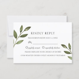 Eleganta gröna grenar. Chic bröllop OSA Kort