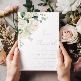 Eleganta gudomliga vita rosor & Salvia Vigslar Inbjudningar