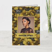 Eleganta gula anemoneer 70-årsdag modern