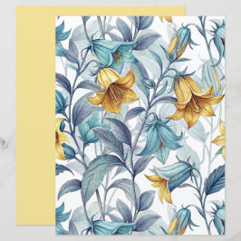 Eleganta gula liljeblommor Scrapbookpapper