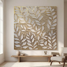 Eleganta Guld Botaniska Blad – Realistiska