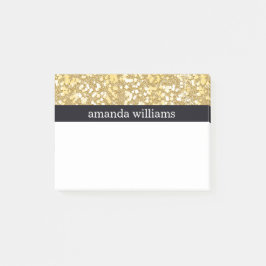 Eleganta guld- flingor post-it block
