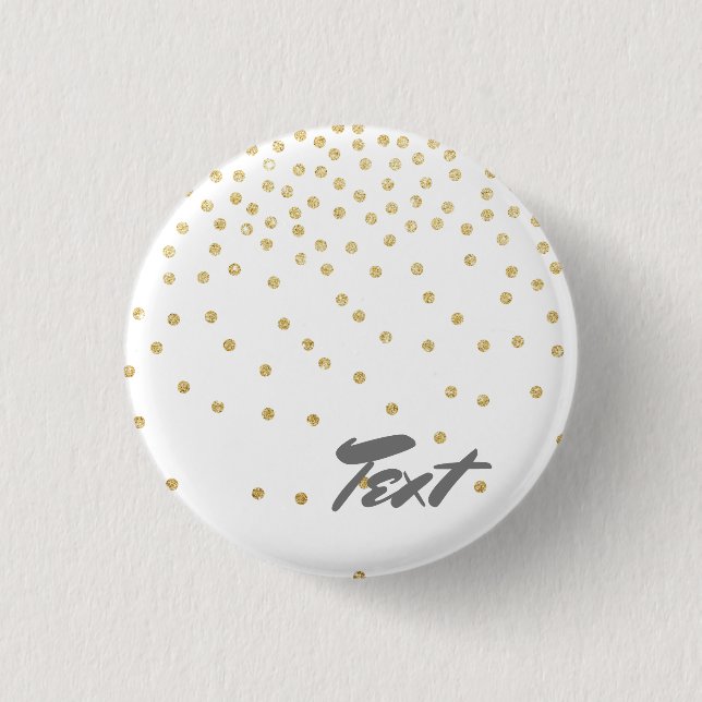 eleganta guld- glitterkonfettiar pricker mönster knapp (Framsida)