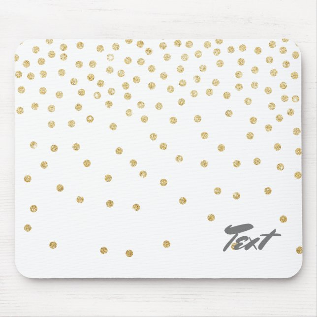 eleganta guld- glitterkonfettiar pricker mönster musmatta (Framsidan)