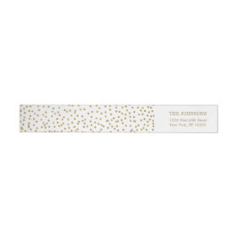 Eleganta guld- konfettiar etikettband