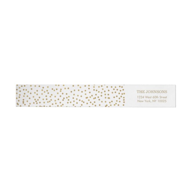 Eleganta guld- konfettiar etikettband (Individual)