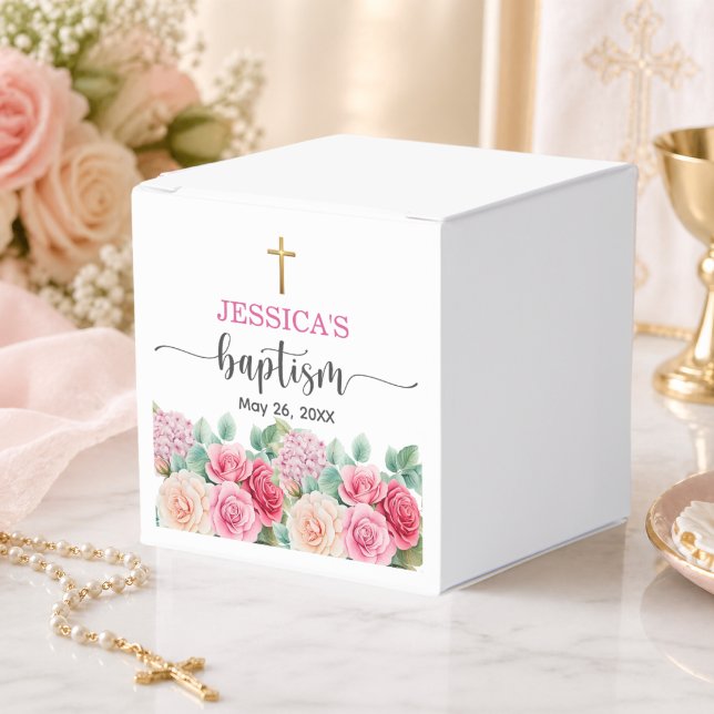 Eleganta guld kors rosor blomster dop presentaskar (Skapare uppladdad)