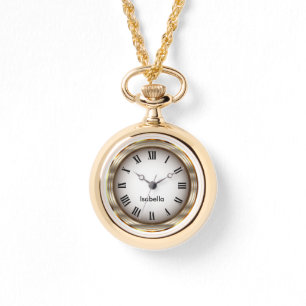 Eleganta guld- metalliska romerska tal - DIY-namn Armbandsur