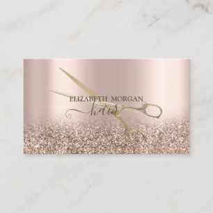 Eleganta guld saxar rosa guld glitter visitkort