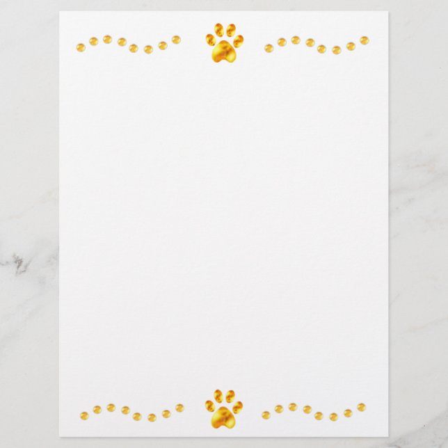 Eleganta Guld Tass Papper Ark (Framsida)