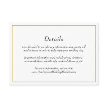 Eleganta guldkanter Bröllopsdetaljer