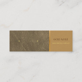 Eleganta guldläder nubb öronhängen chic display mini visitkort