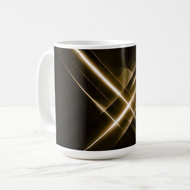 Eleganta Guldlinjer Kaffemugg (Framsida vänster)