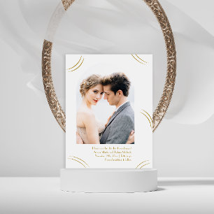 Eleganta gyllene slingor Foto Bröllop Spara datume Vykort