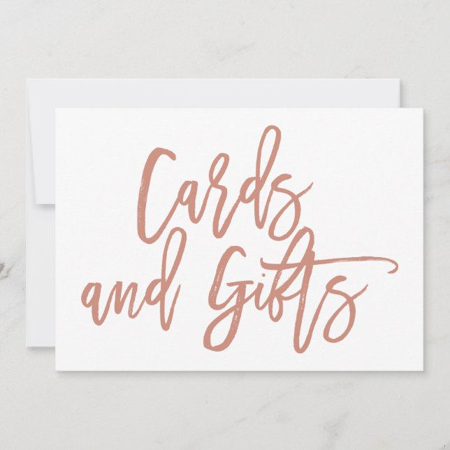 Eleganta handskrivna bröllopskort och present-skyl inbjudningar (Framsida)