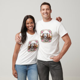 Eleganta hästar i blomsterkranskonst t shirt