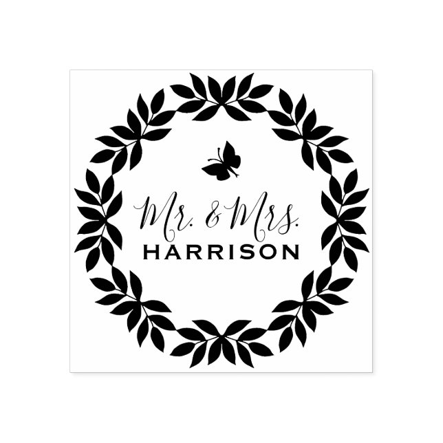 Eleganta herr & fru stämpel (Tryck)