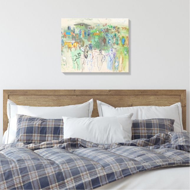 Eleganta herrar och damer på gräsmattan canvastryck (Insitu (sovrum))