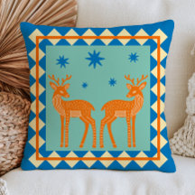 Eleganta hjortar på blå dopamin estetisk boho chic