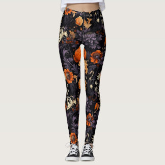 Eleganta höst halloween botaniska leggingar leggings
