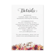 Eleganta höstblommiga pumpa bröllopsdetaljer