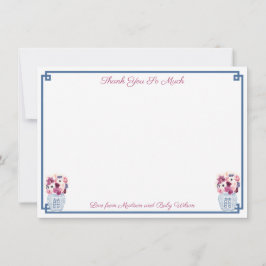 Eleganta höstblommor orkidéer rosor bröllopsdusch tack kort