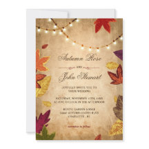 Eleganta höstlöv rustika höstbröllop