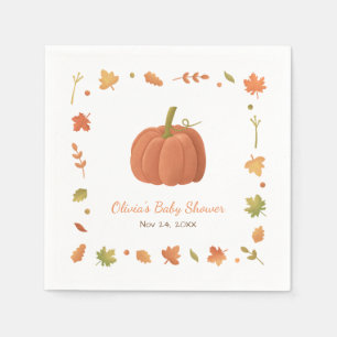 Eleganta höstpumpa baby shower servetter
