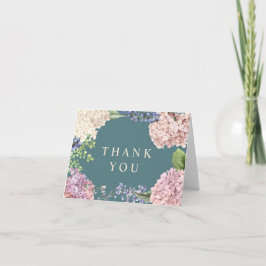 Eleganta Hydrangea Tacksamhetskort Tack Kort