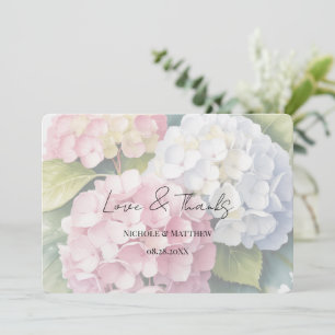 Eleganta Hydrangeor i akvarell Tack Kort