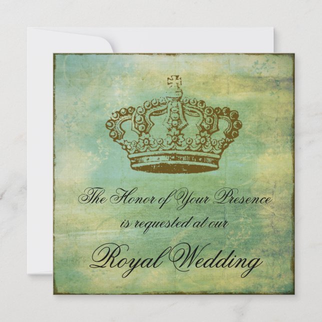 Eleganta inbjudanmeddelanden för fransk krona inbjudningar (Framsida)