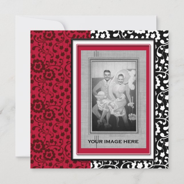 Eleganta inbjudningskort till 50-års bröllopsjubil (Framsida)