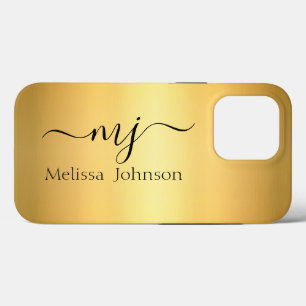 Eleganta initialer på guld
