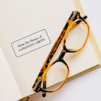 ELEGANTA INRAMMADE NAMNEXLIBRISETIKETT BIBLIOTEK