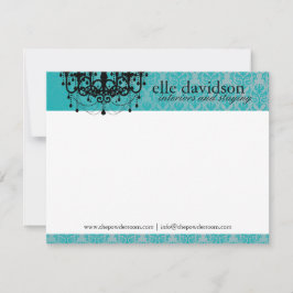 Eleganta inre märkes- Notecards Anteckningskort