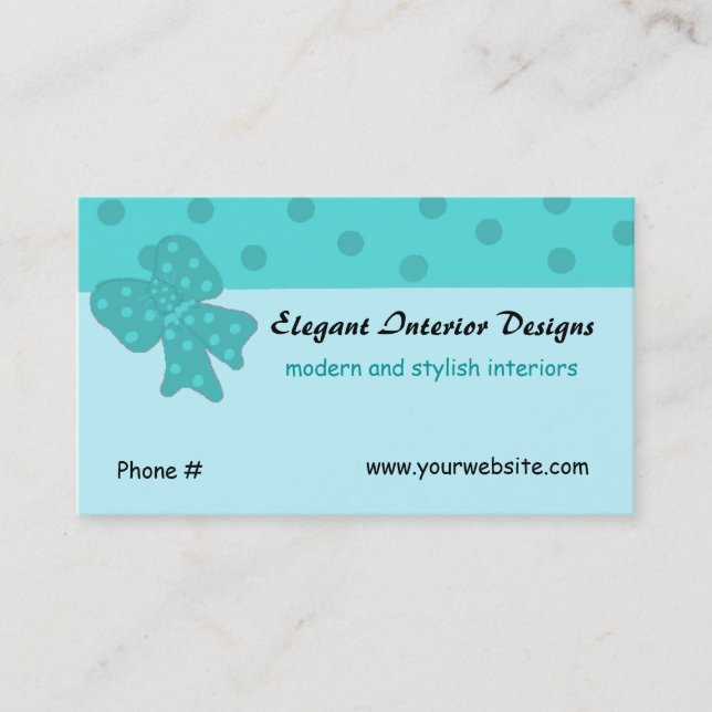 Eleganta inredningsdesigner visitkort (Framsida)